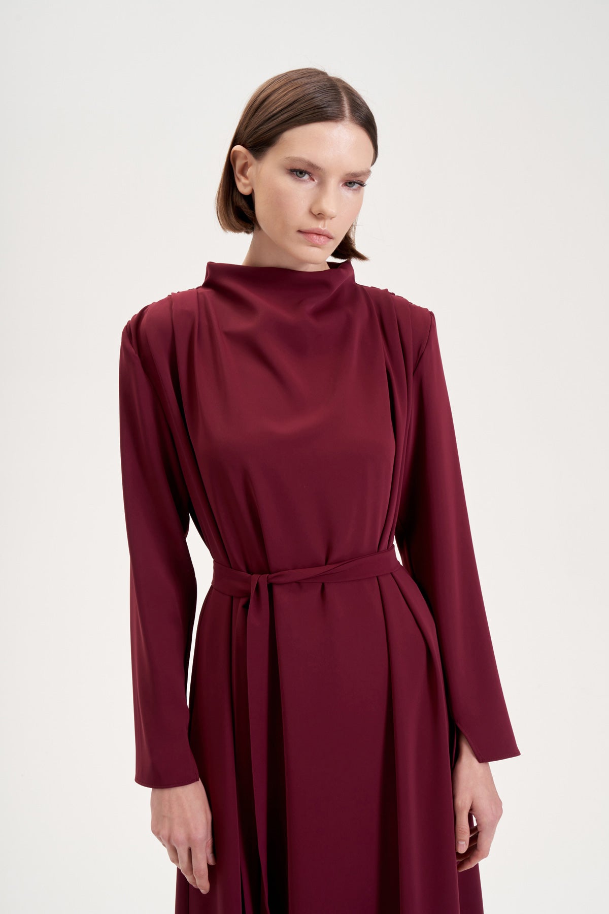 lisa elegantes kreppkleid