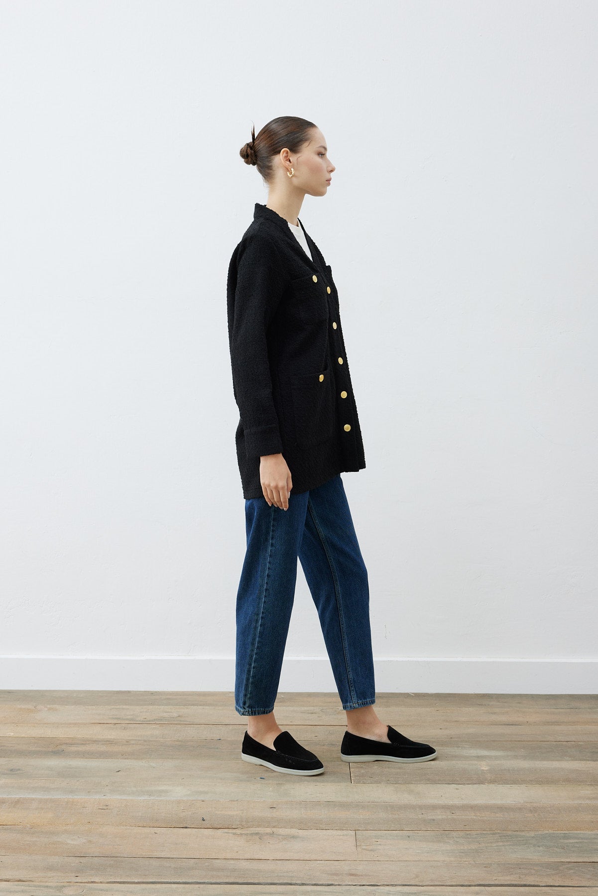 derya tweed college-cardigan