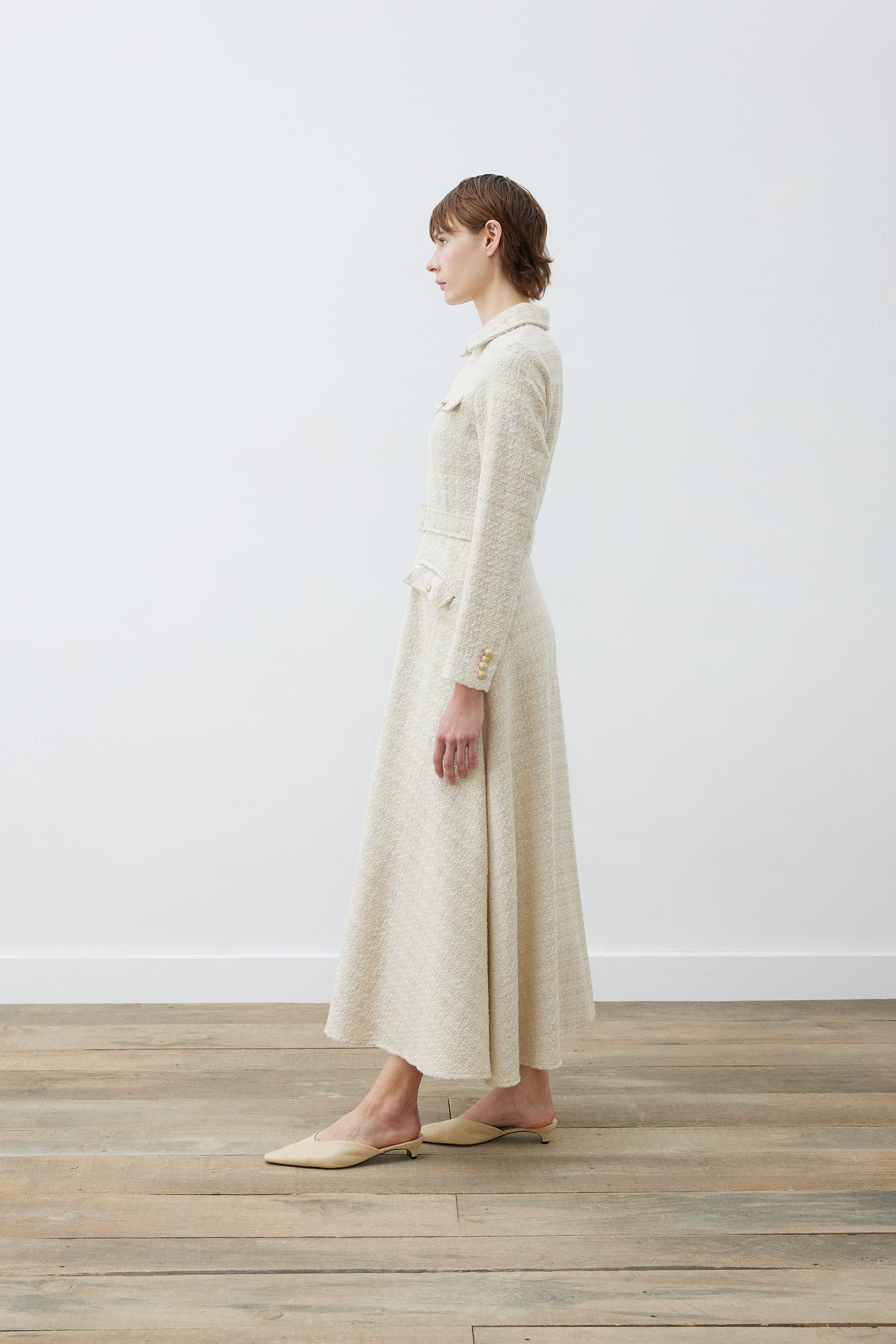 karina elegantes damenkleid aus tweed