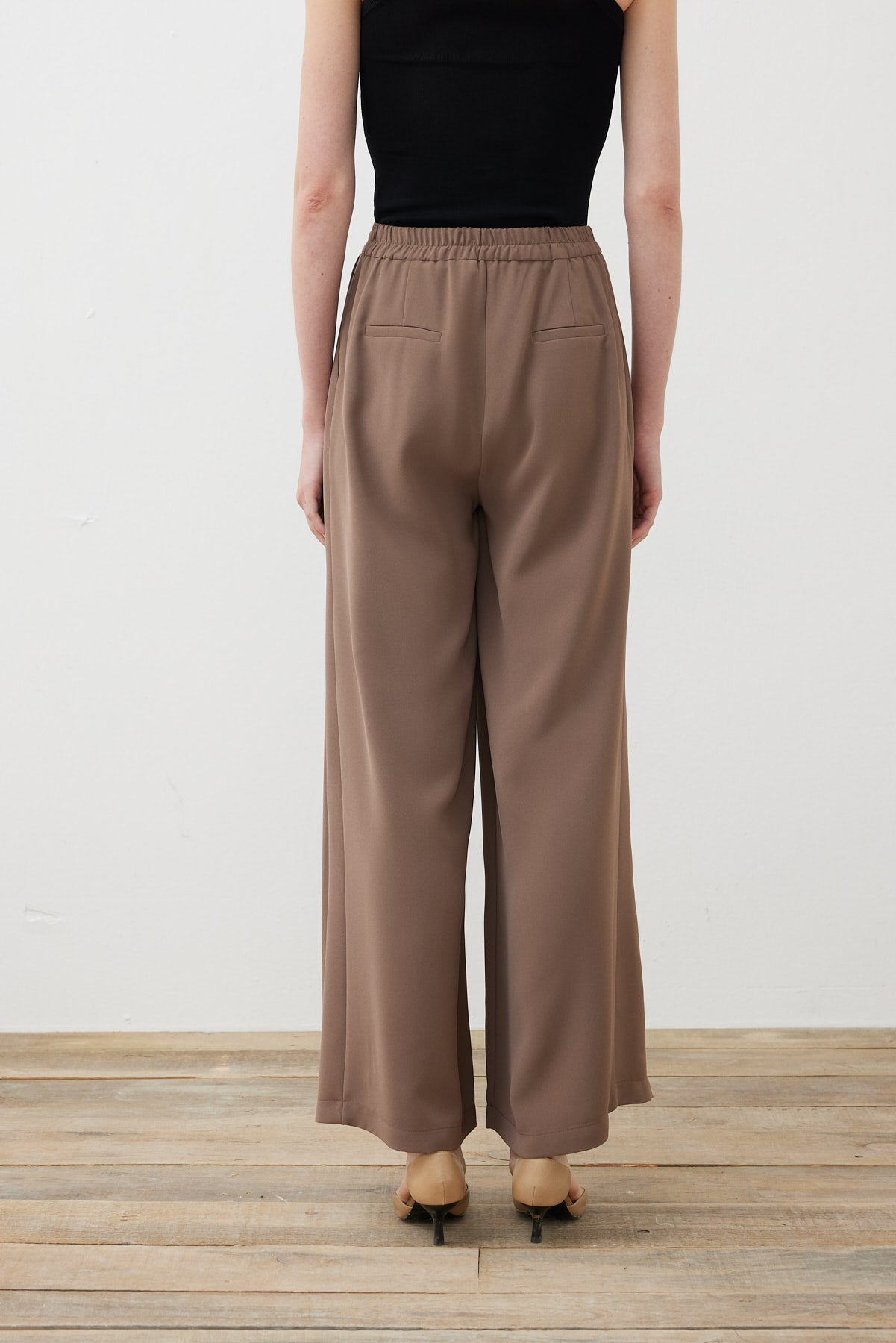 eva palazzo-hose aus kreppstoff
