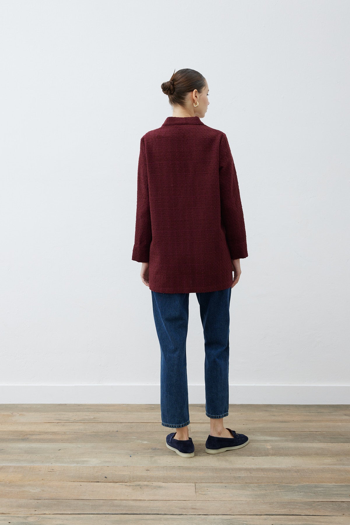 derya tweed college-cardigan