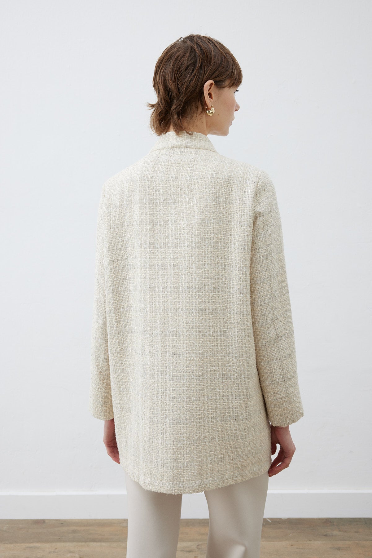 derya tweed college-cardigan
