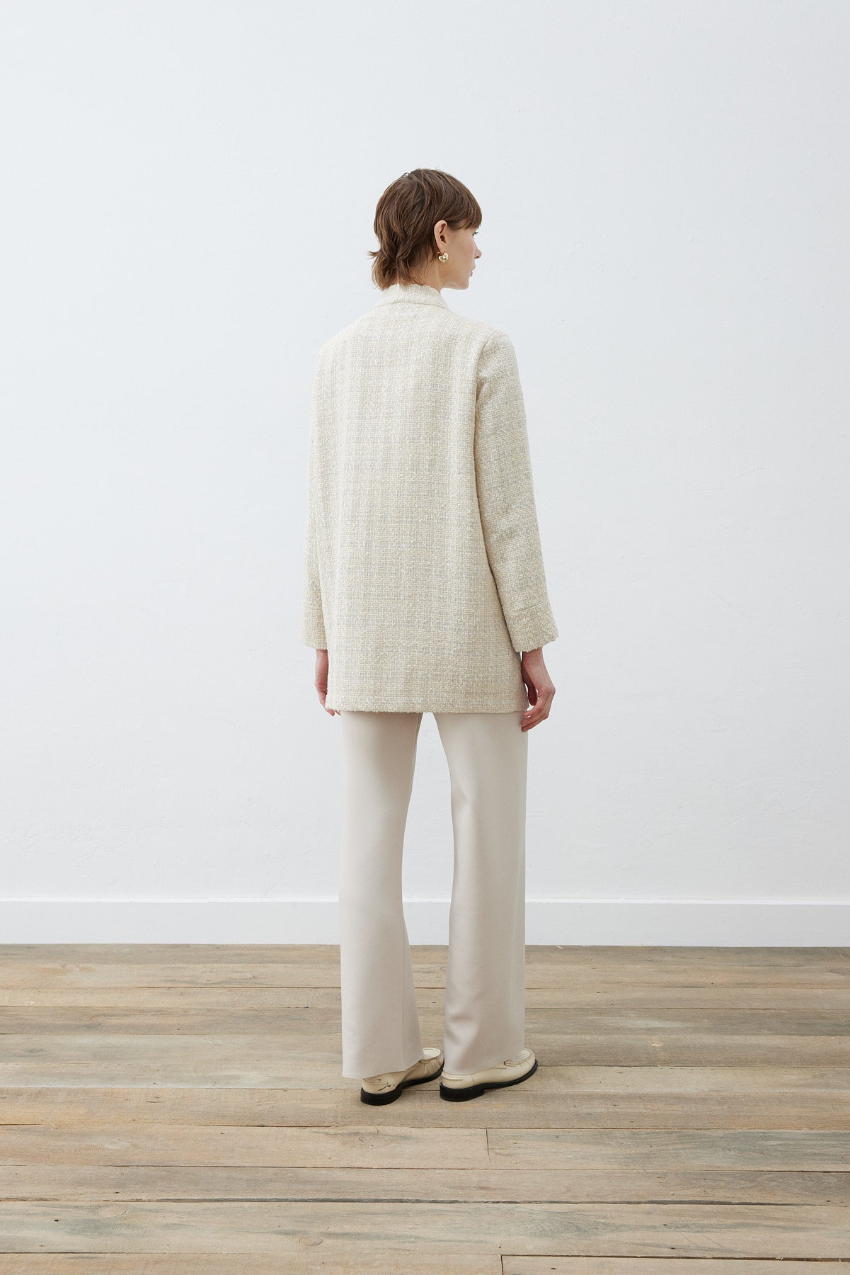 derya tweed college-cardigan