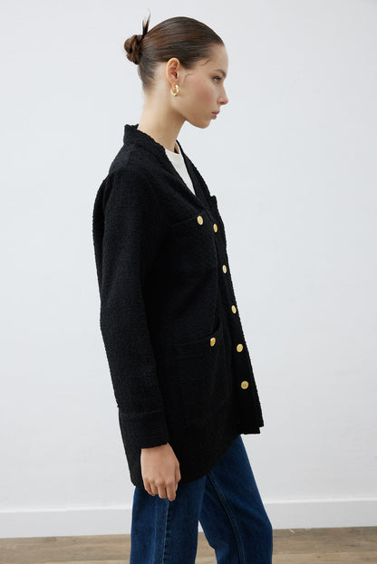Derya Tweed College-Cardigan