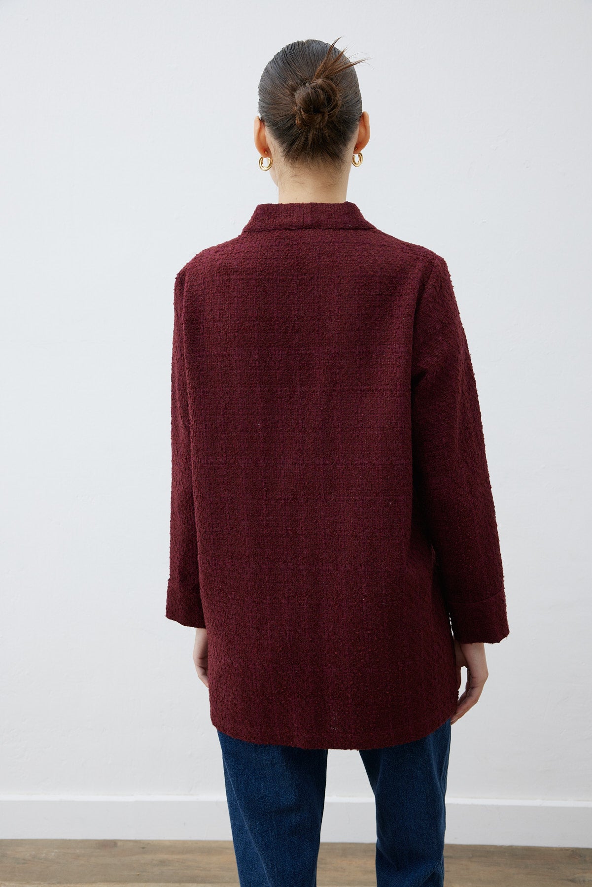 derya tweed college-cardigan
