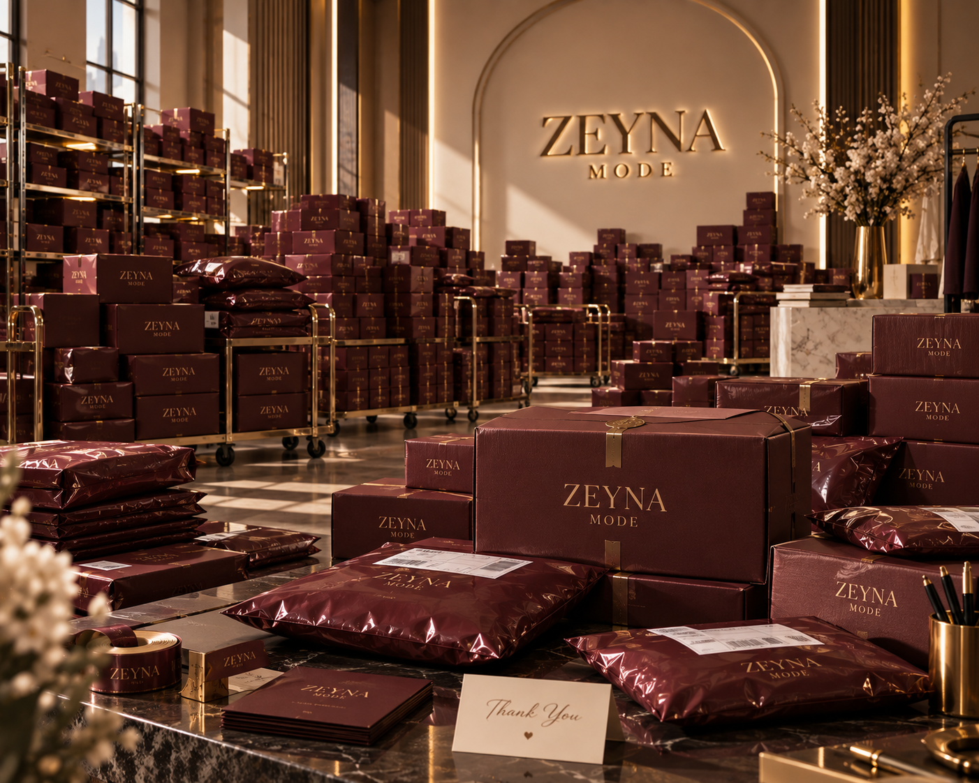 ZEYNA Mode – sorgfältig verpackte Bestellungen